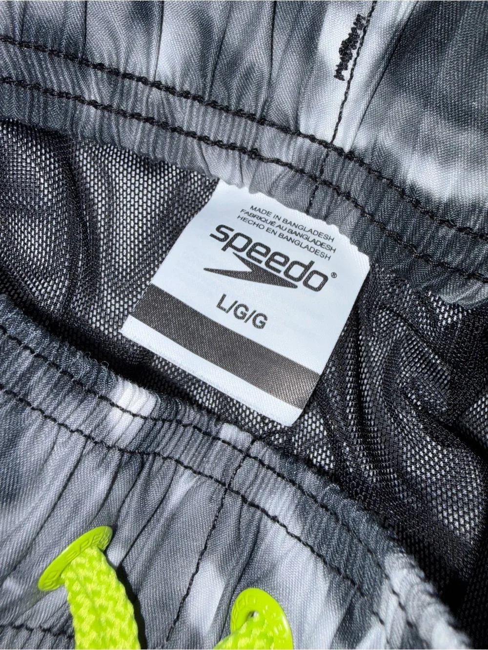 Speedo Boys Black & Gray Tie-Dye Swim Shorts